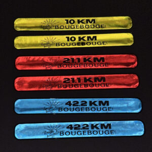 Bracelet réfléchissant marathon demi marathon 21km 42km Reflective bracelet marathon half marathon 21km 42km